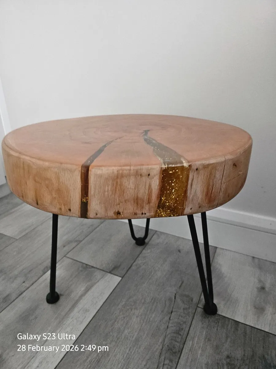 Handmade Solid Wood & Resin Tables – Coffee Table - Image 1