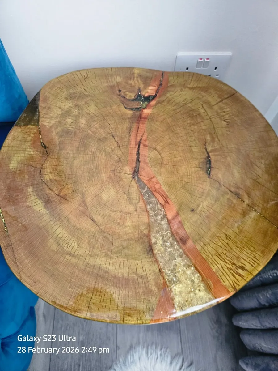 Handmade Solid Wood & Resin Tables – Coffee Table - Image 2