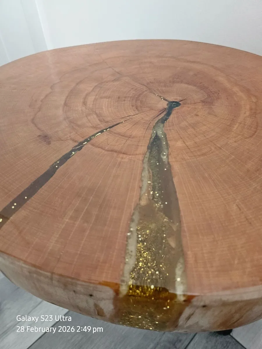 Handmade Solid Wood & Resin Tables – Coffee Table - Image 3