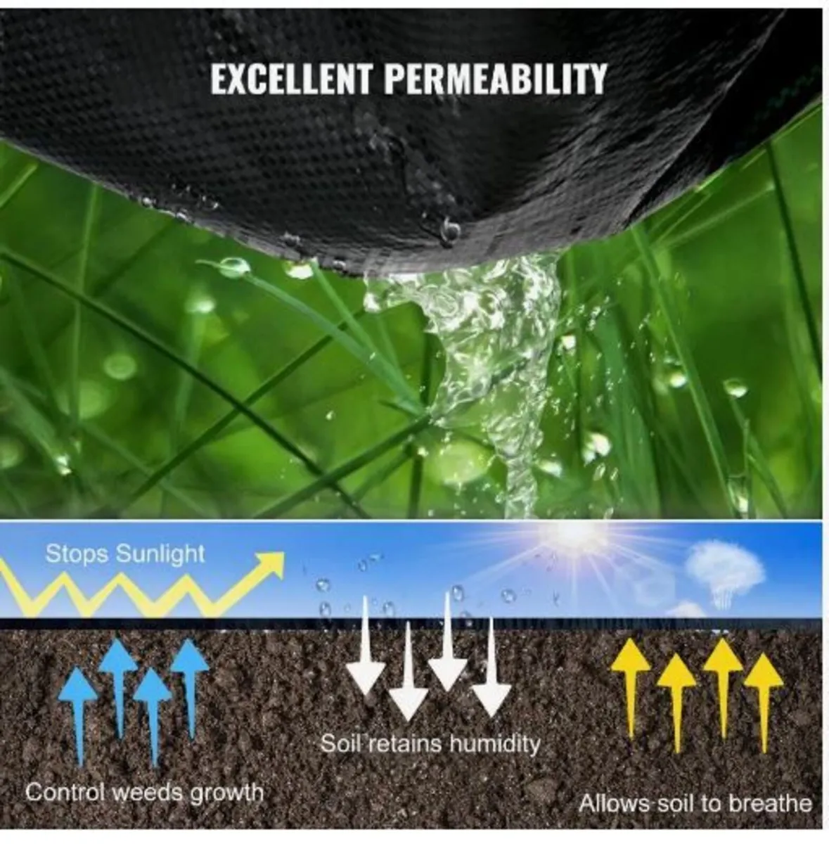 182.9 x 9144 cm Heavy Duty PP Woven Weed - Image 2