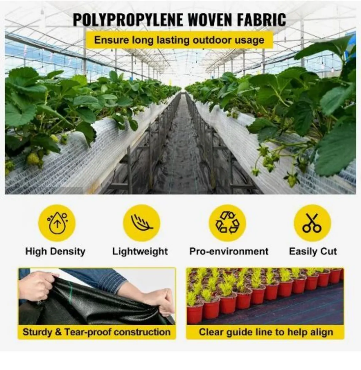 182.9 x 9144 cm Heavy Duty PP Woven Weed - Image 4