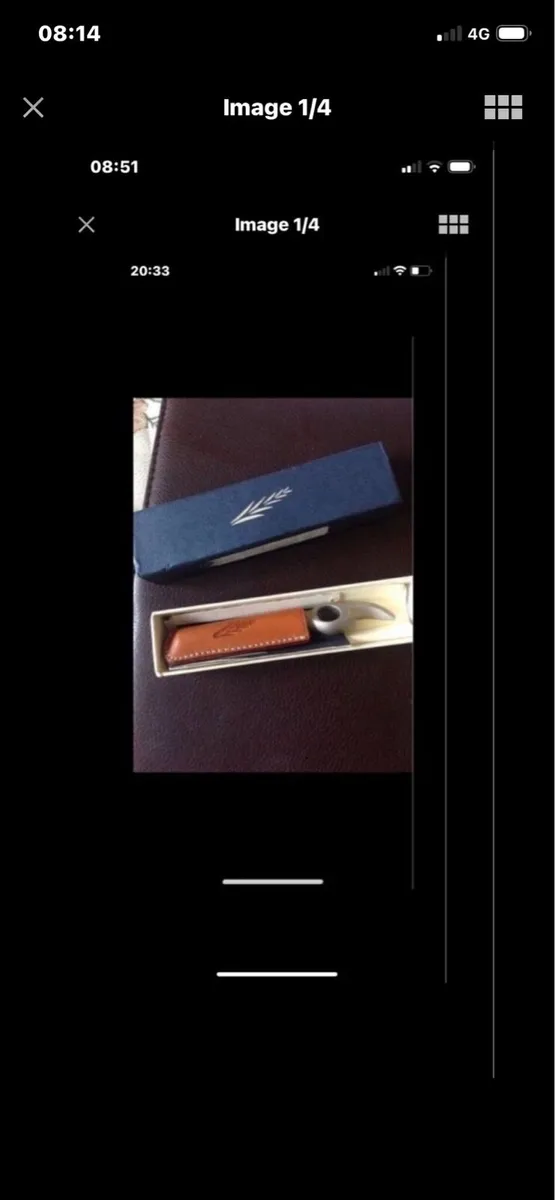 Corkscrew & Bottle Opener in Leather Case - Image 1