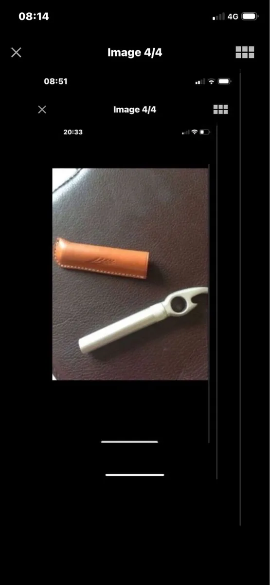 Corkscrew & Bottle Opener in Leather Case - Image 4