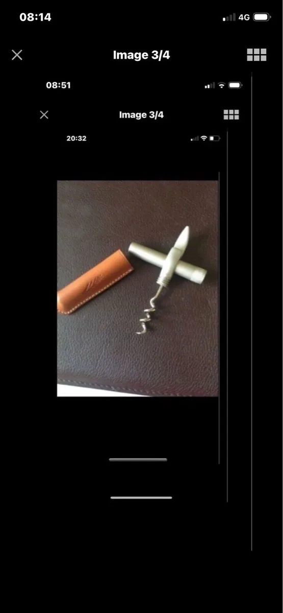 Corkscrew & Bottle Opener in Leather Case - Image 3