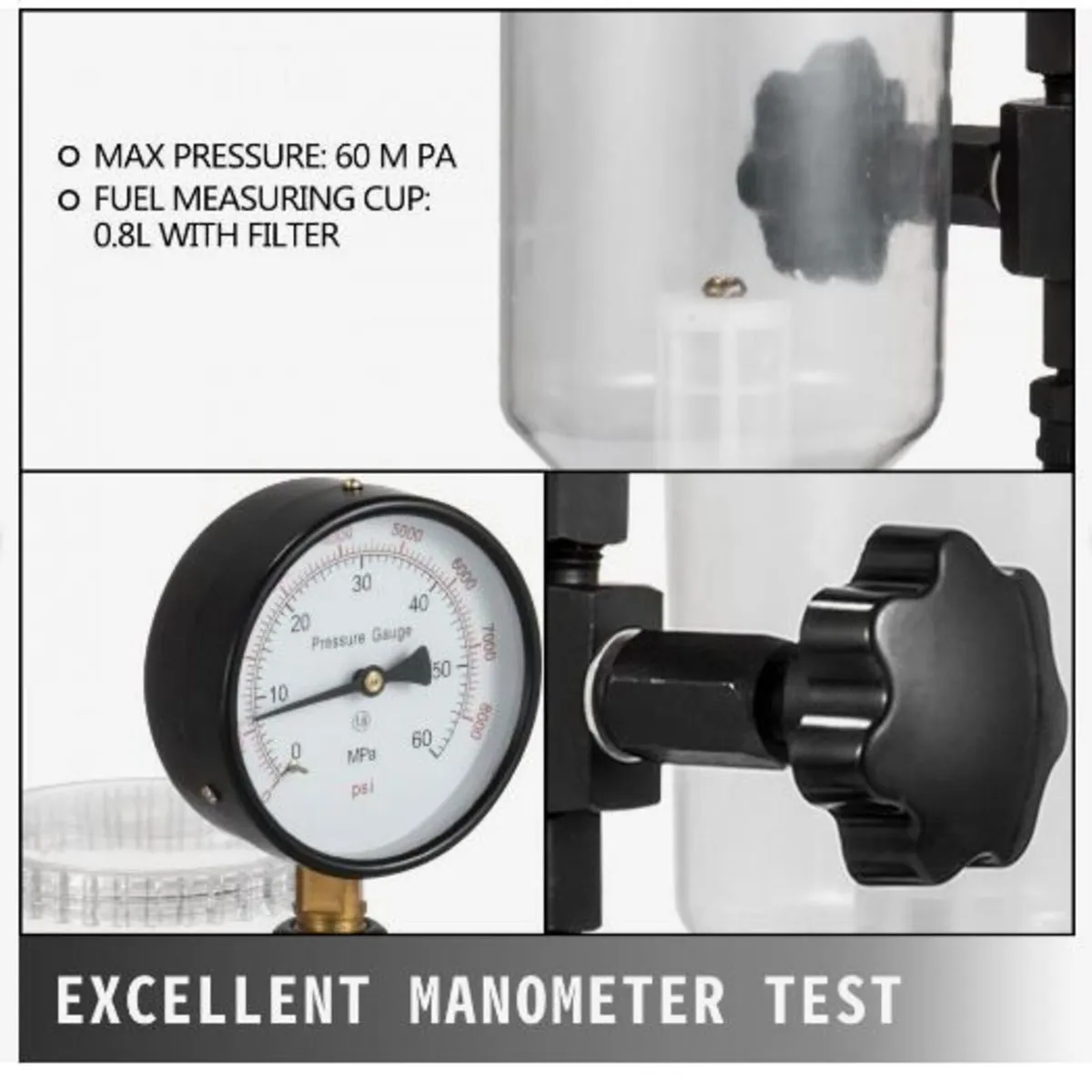 600 Bar Injector Tester 0.8L Fuel Pressure - Image 4