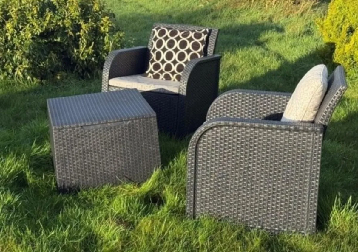 3-Piece Rattan Garden Furniture - Image 2