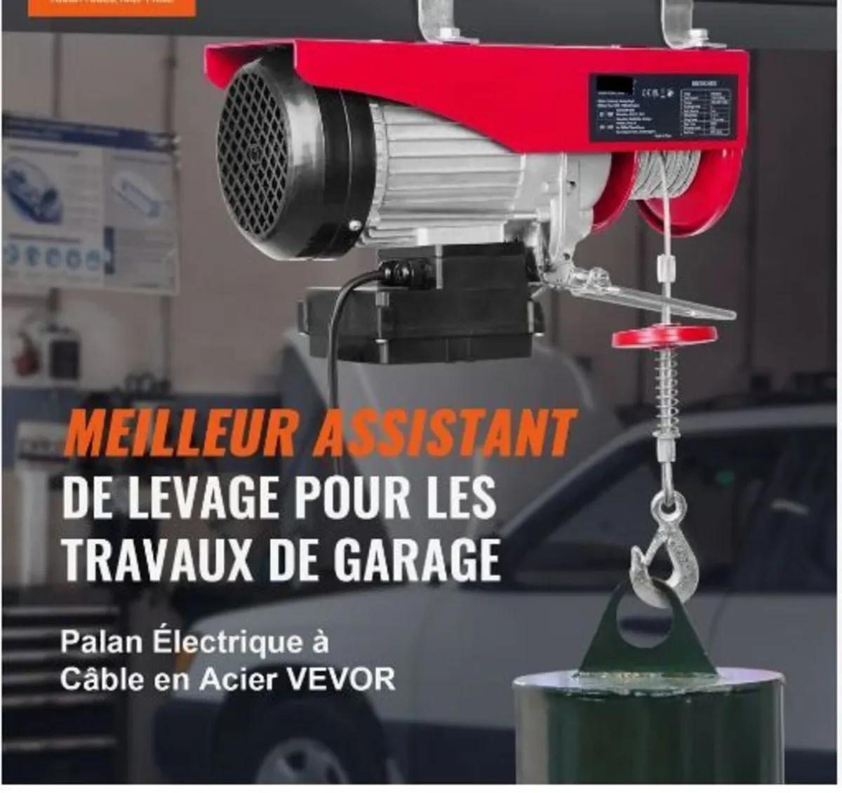 Electric Hoist 2200 lb Electric Winch Wire Rope - Image 2