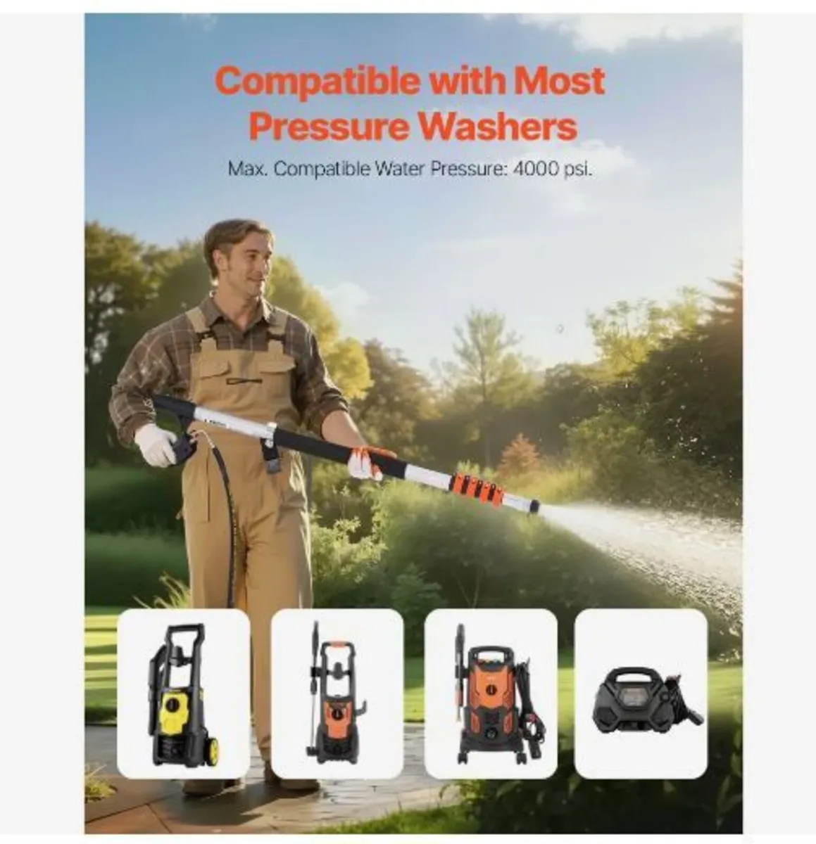 Pressure Washer Telescoping Wand, 24 ft - Image 4