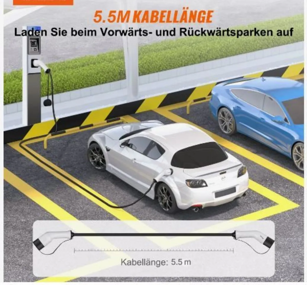 Type 2 to Type 2 EV Charging Cable, 32Amp - Image 3