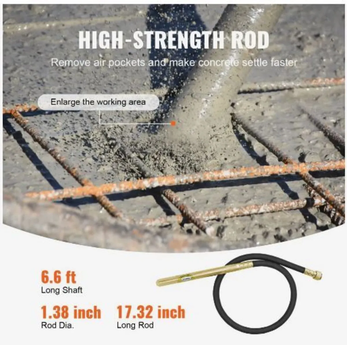 Handheld Concrete Vibrator, 960W - Image 3