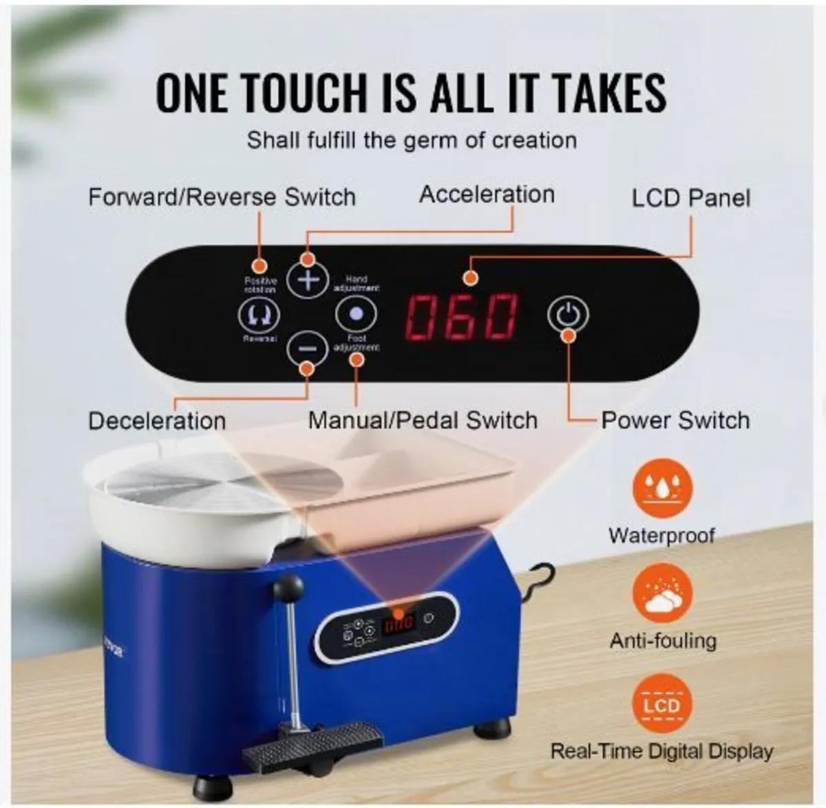 Pottery Wheel 27.9 cm Ceramic Wheel Foot - Image 4