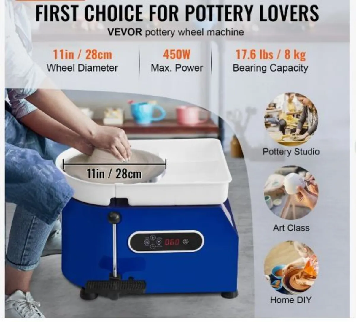 Pottery Wheel 27.9 cm Ceramic Wheel Foot - Image 2