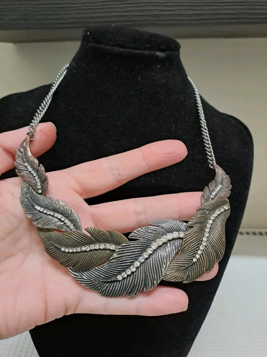 Statement Feather Necklace - Image 3