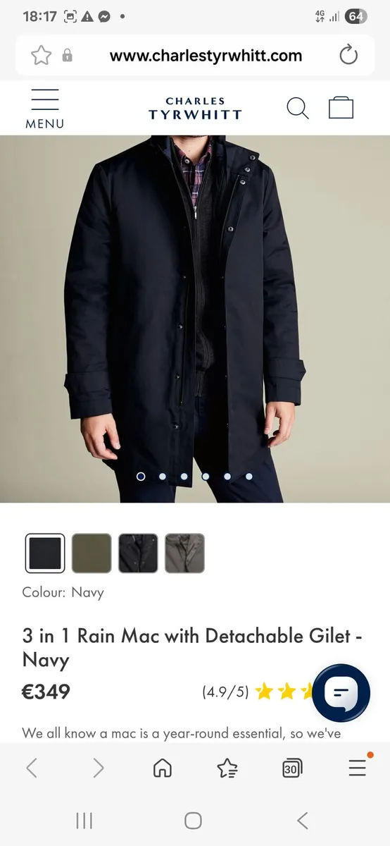 New Gant gents 3in1 coat/jacket size Large. - Image 1