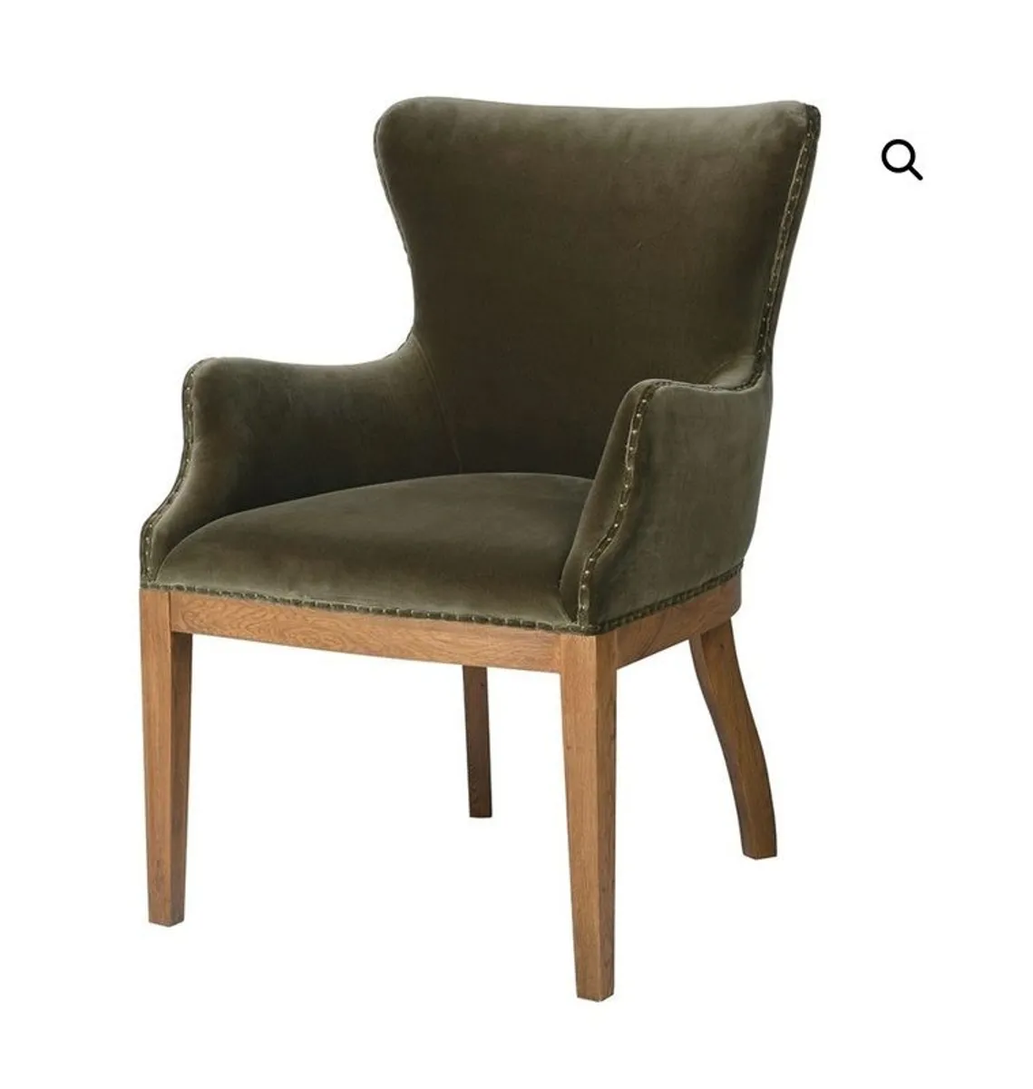 Beautiful solid Elm Table and 4 Solid Oak and velvet chairs - Image 1