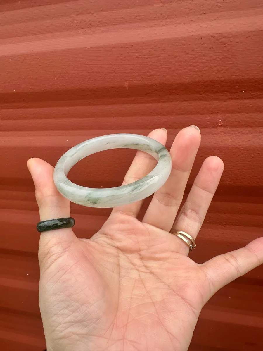 HeTian “Tian Shan Cui” Jade Bangle 56mm - Image 4