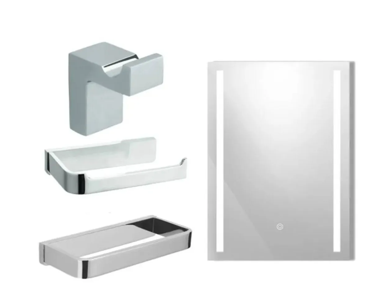 Vesu Mini Chrome Accessory Bundle with Mirror - Image 1