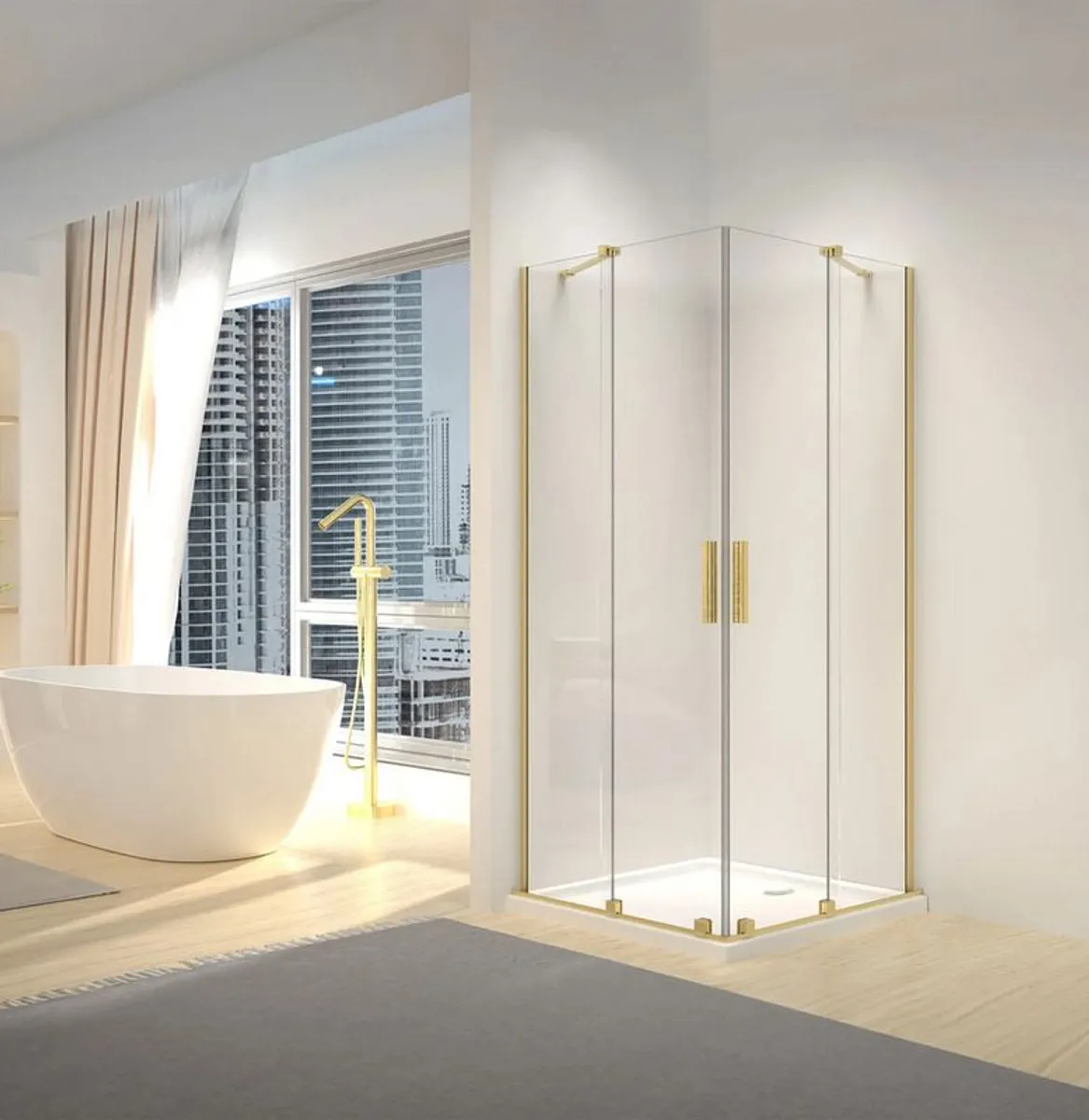 Shower enclosure Montana Double Gold Brush 80x800 - Image 4