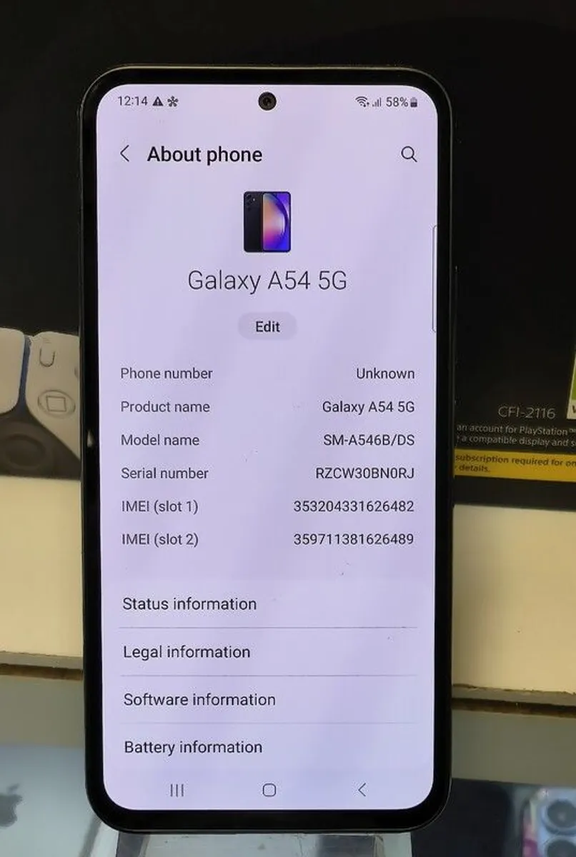 Samsung Galaxy A54 5G (Awesome Graphite, 8GB, 128GB) Dual Sim Unlocked Used Excellent - Image 3