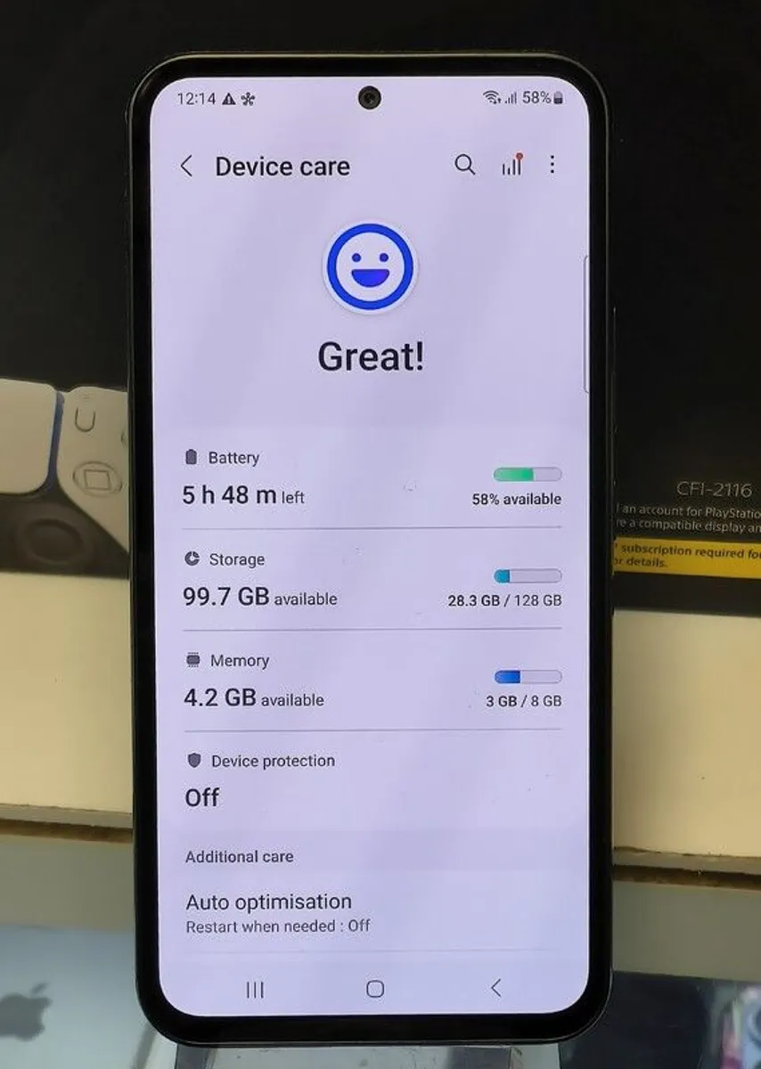 Samsung Galaxy A54 5G (Awesome Graphite, 8GB, 128GB) Dual Sim Unlocked Used Excellent - Image 4