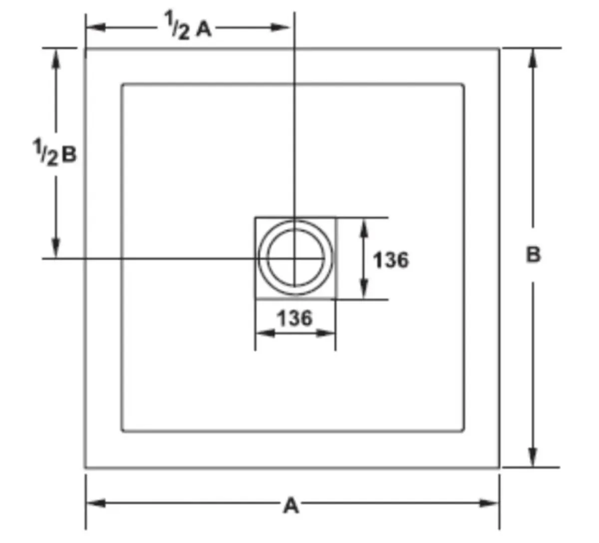 Aquadart Aqualavo 800 x 800mm Square Slate Effect - Image 1