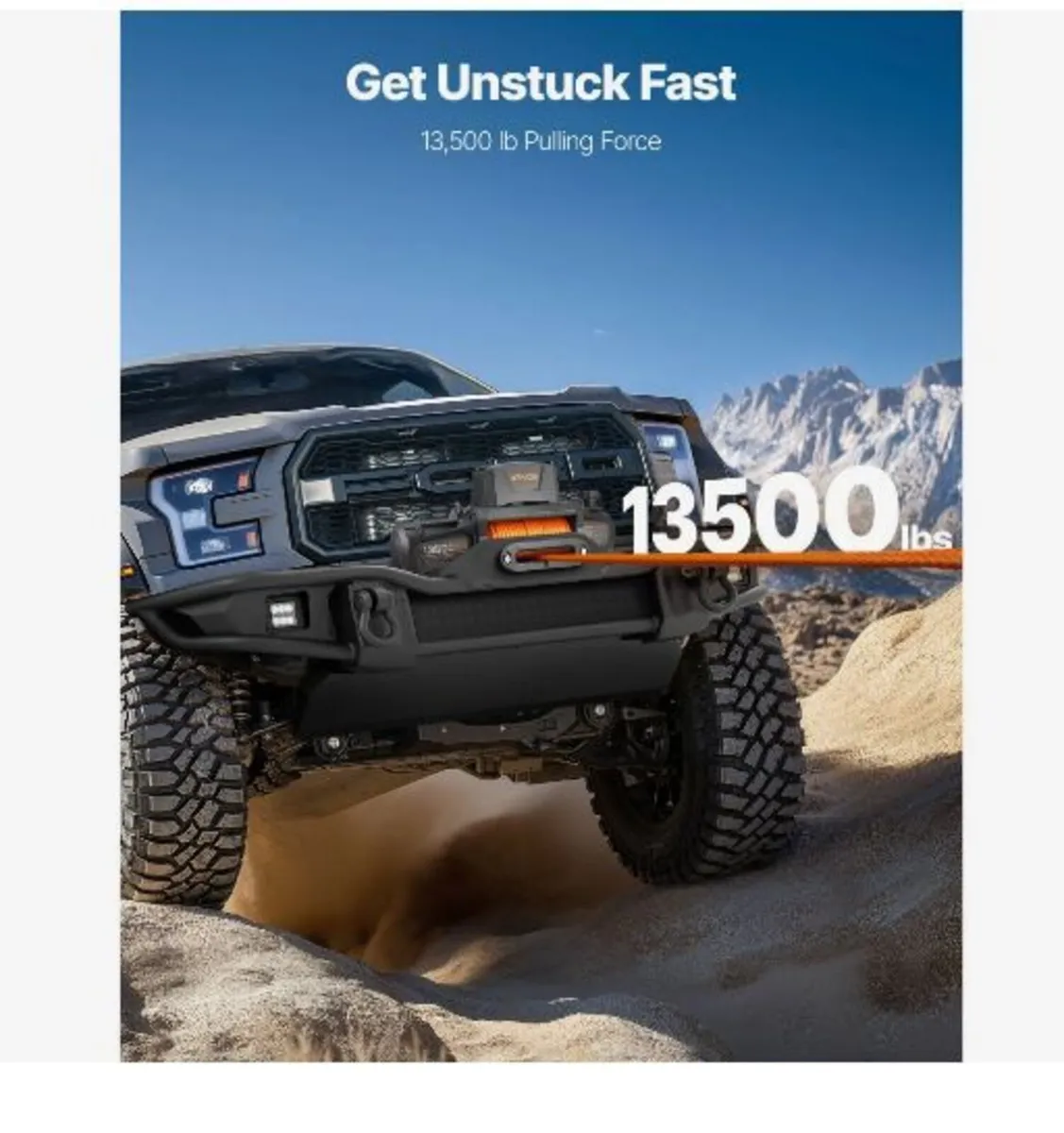 Electric Winch, 6100 kg Load Capacity, - Image 3