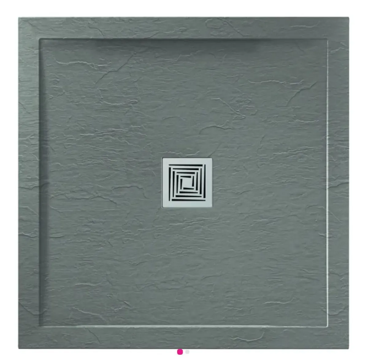 Aqualavo 900 x 900mm Square Slate Effect Tray - Image 1