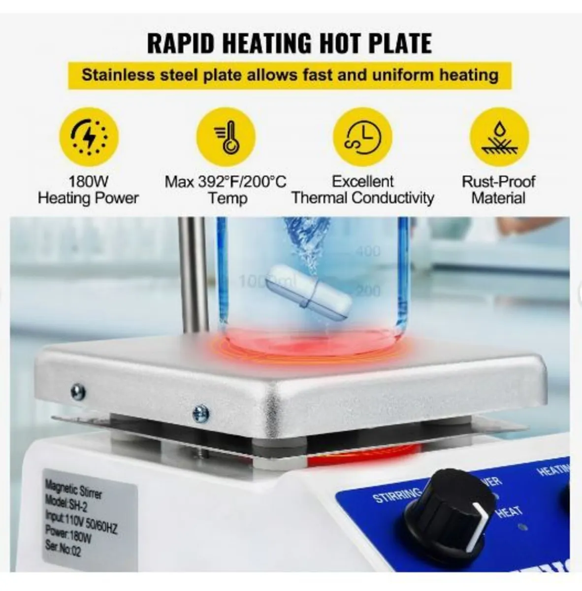 SH-2 Magnetic Stirrer Laboratory Magnetic - Image 2