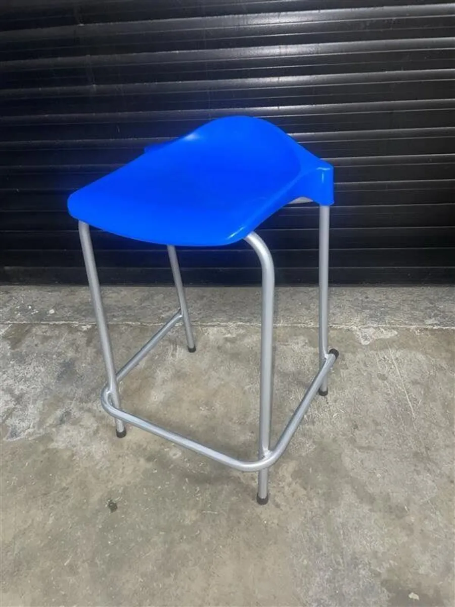 High stool / Counter stool - Blue