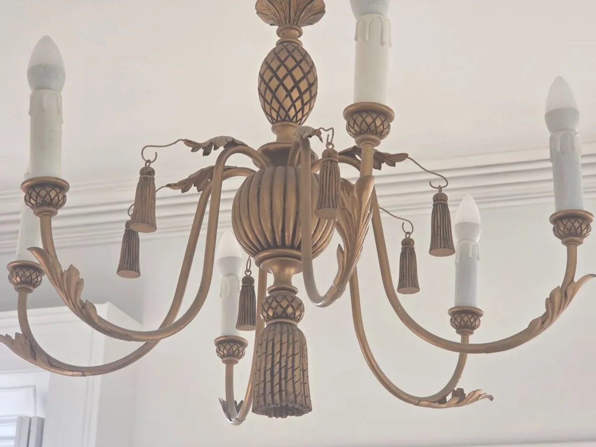 Brass Chandelier for sale - Image 2