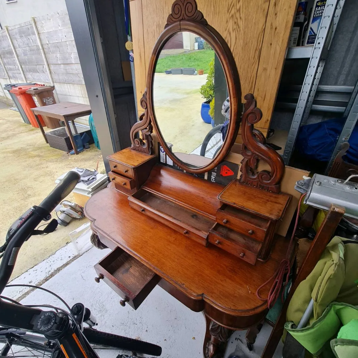 Victorian Duchess Dressing Table with Mirror - Image 3