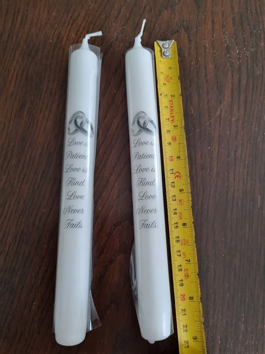 Wedding Candles 22cm - Image 2