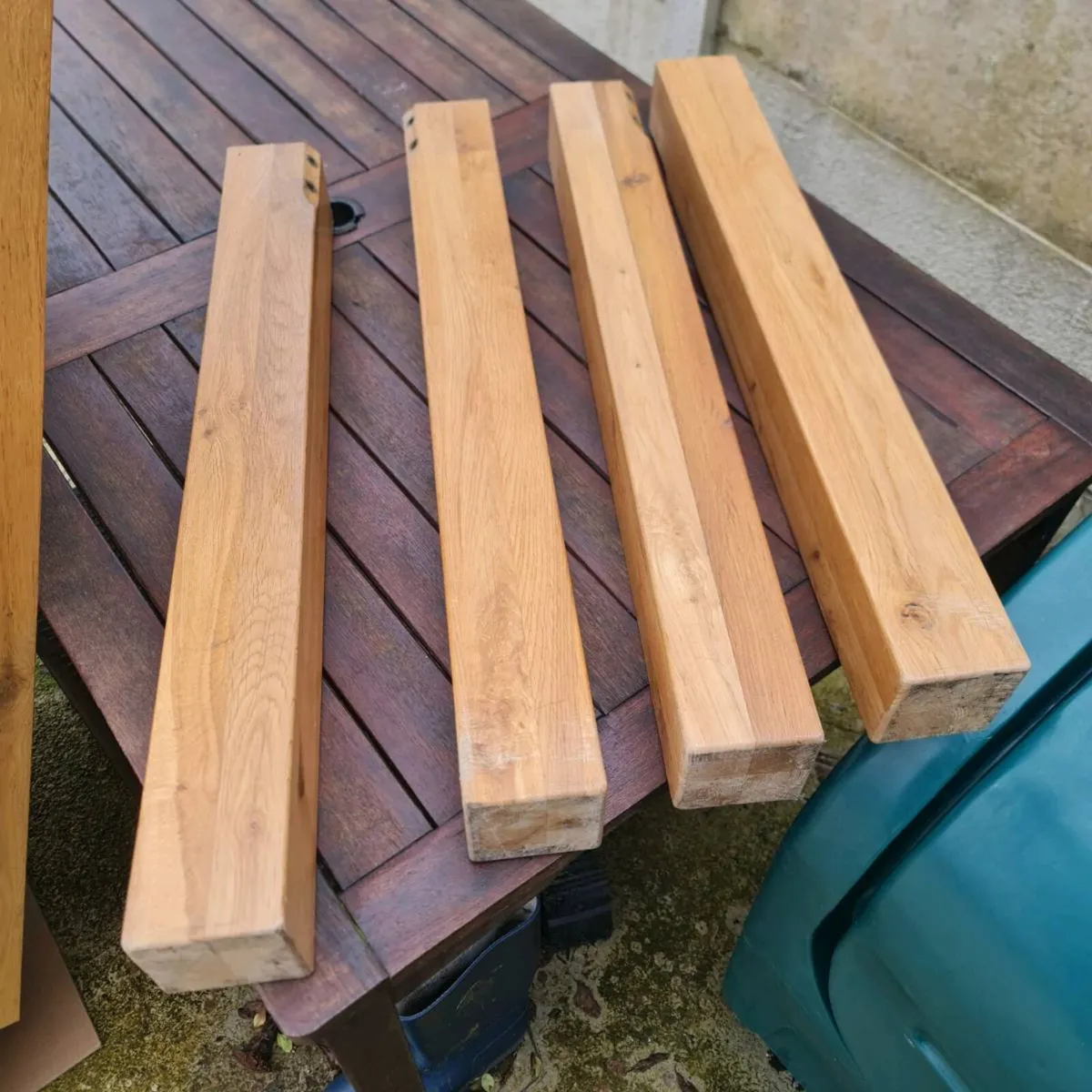 Solid Oak Extending Kitchen Table - Image 3