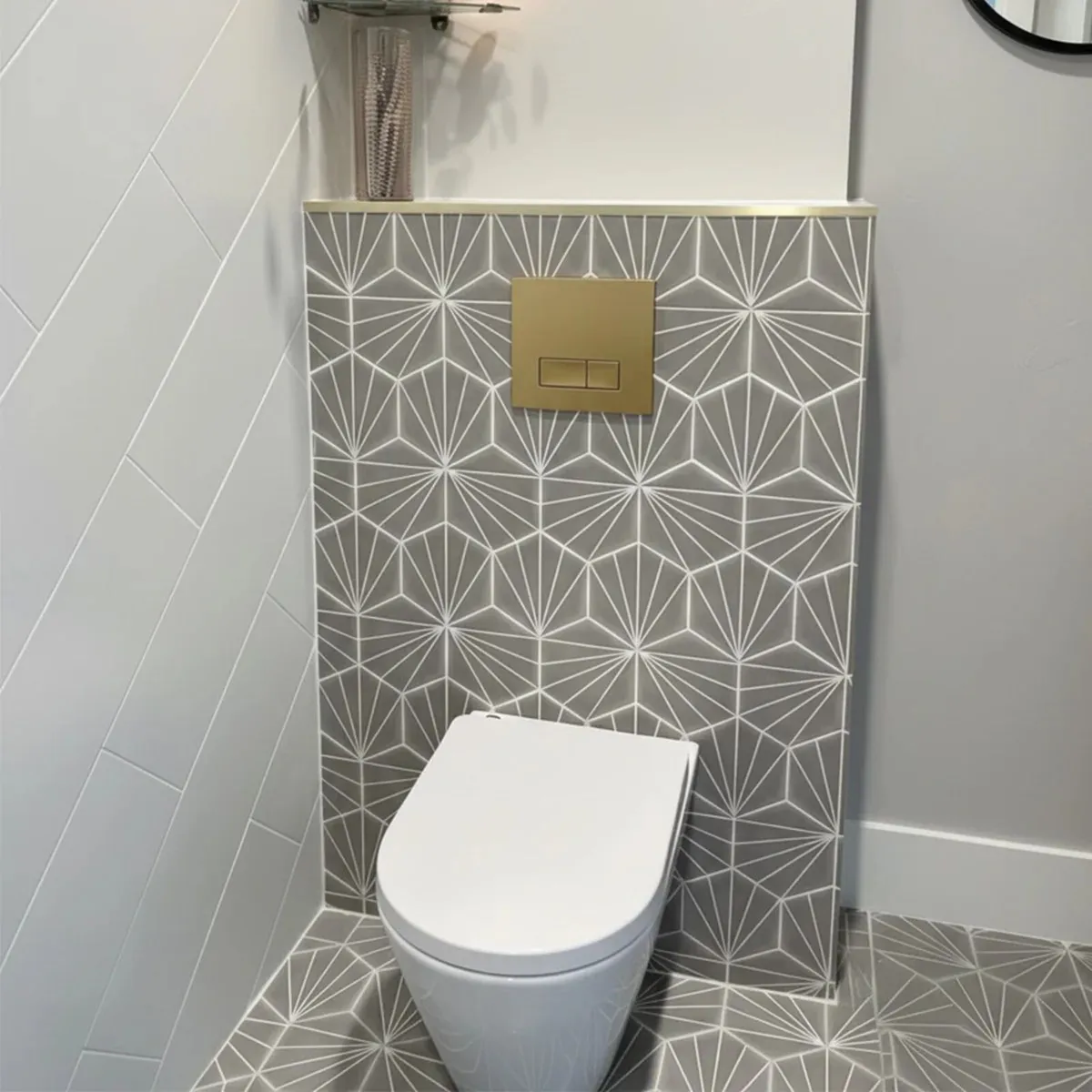 Tileshack - Palm-Grey Decor Feature Tile Offer - Image 1