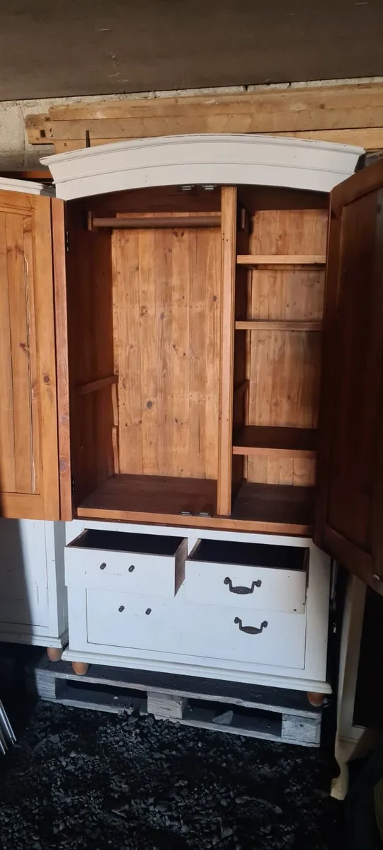 Reclaimed Vietnamese Pine Double Wardrobes - Image 2