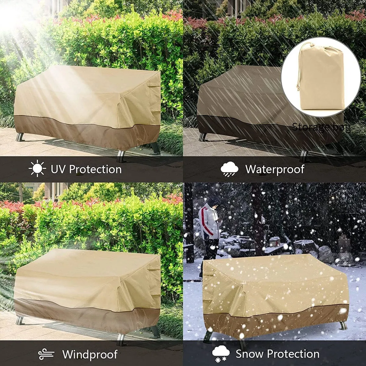 Garden Sofa Cover, Waterproof and UV-Resistant - Image 4