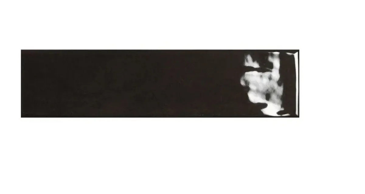 Harlequin Nero 7 x 28cm Matt Porcelain Wall Tile - Image 1