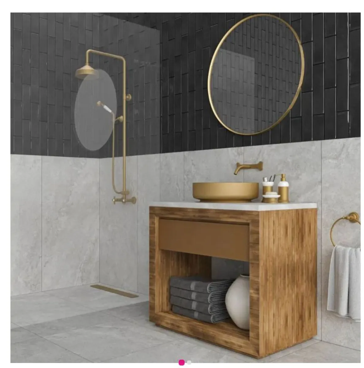 Harlequin Nero 7 x 28cm Matt Porcelain Wall Tile - Image 2