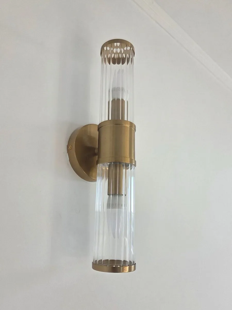 Brass Wall Lights (set of two) for sale - Image 2