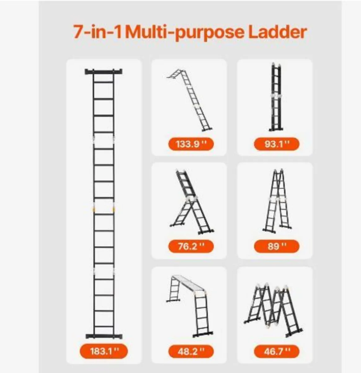 Multi-Purpose Folding Ladder, 7-in-1 - Image 2