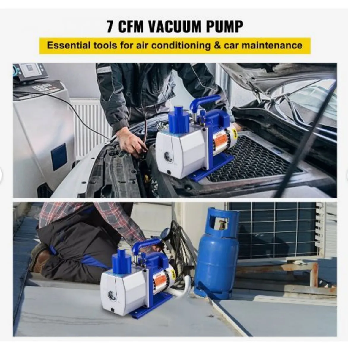 Single Stage Vacuum Pump Rotary Vane 7CFM - Image 2