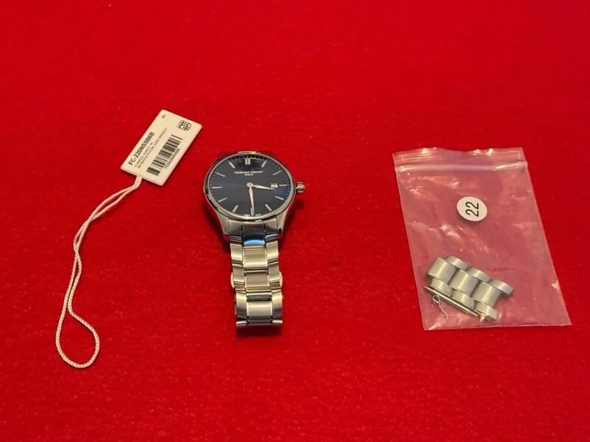 Frederique Constant Classics Swiss Made Watch, Blue Dial, Full Set - Image 2