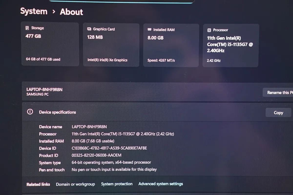 Samsung Galaxy Book Pro 15.6" OLED | i5-1135G7 - Image 2