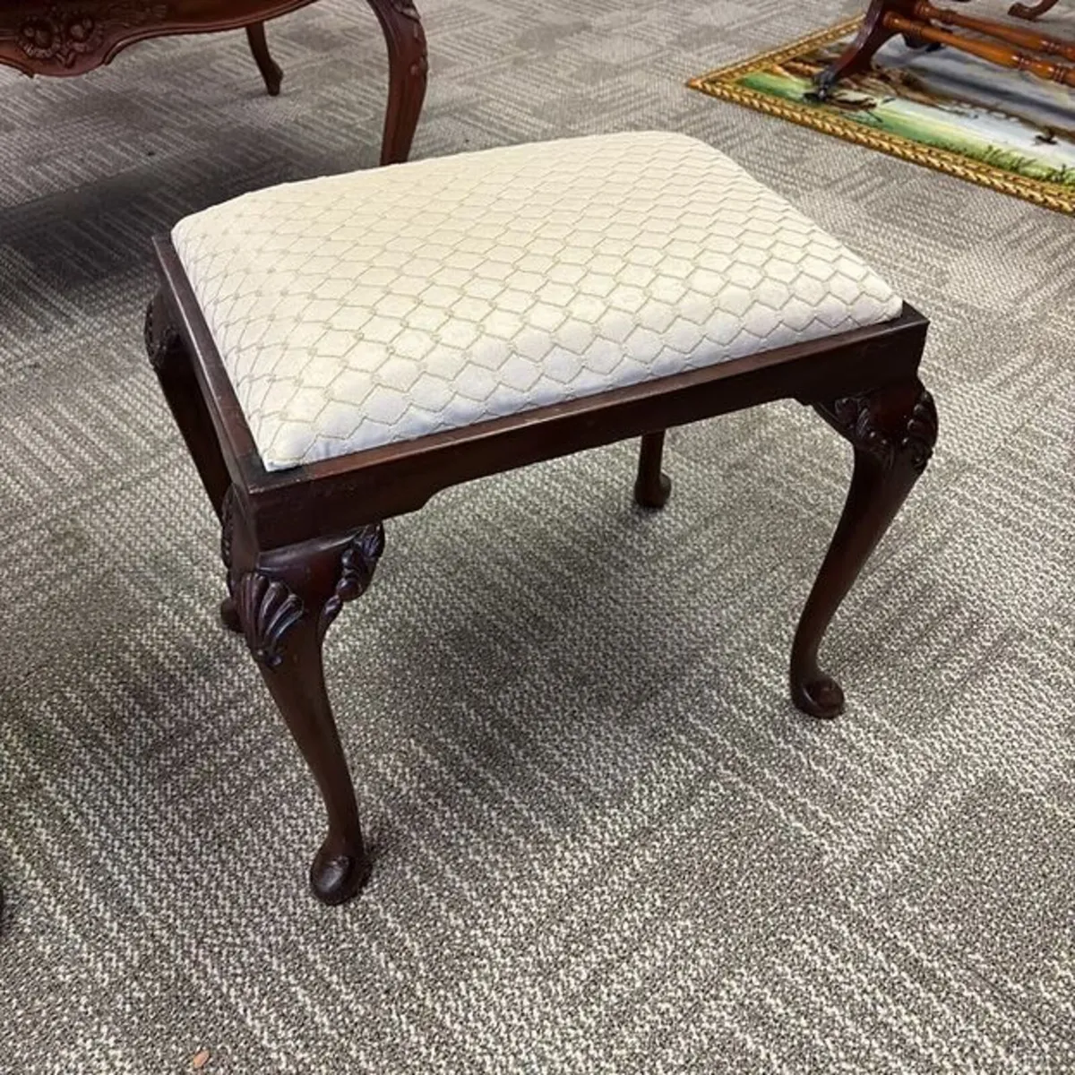 Mahogany Victorian dressing / piano stool