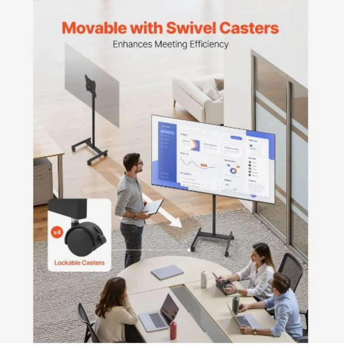 Rolling TV Stand - Image 3