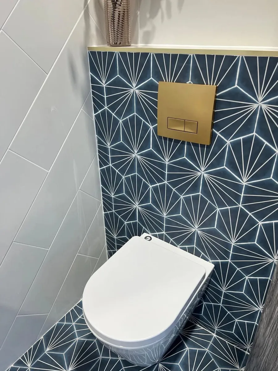 Tileshack - Palm-Blue Decor Feature Tile Offer - Image 1