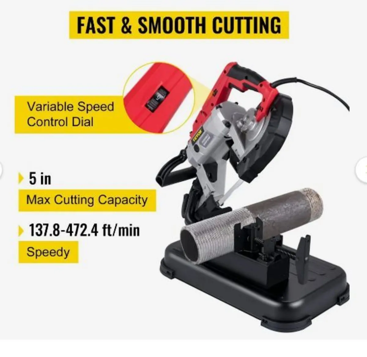 Portable Band Saw, 127 mm x 127 mm Cutting - Image 3