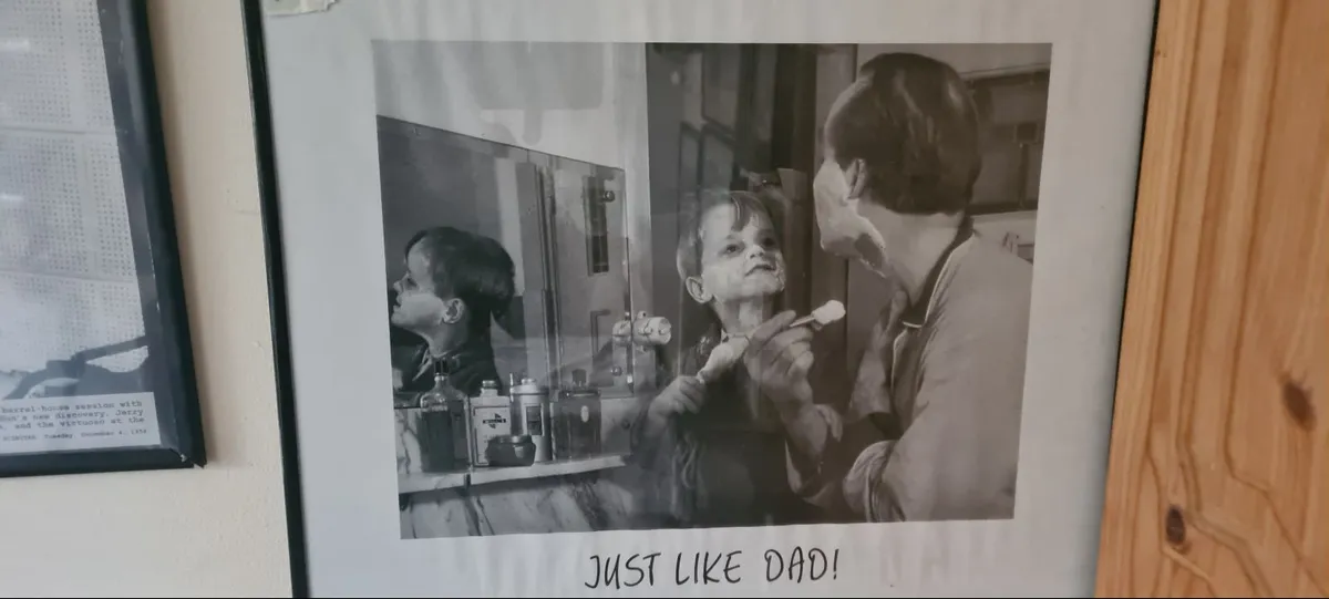 Just Like Dad 52cm x 42cm in Glass Frame