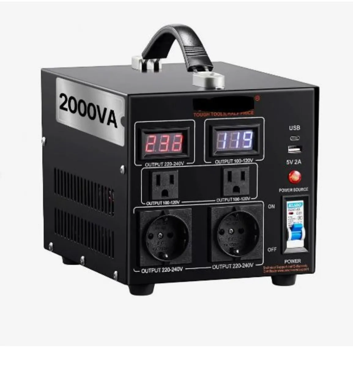 Voltage Converter Transformer, 2000VA - Image 1