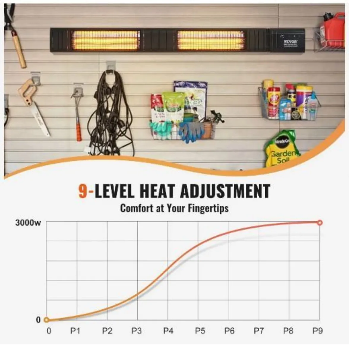 Infrared Heater, 3000W Remote Control - Image 3